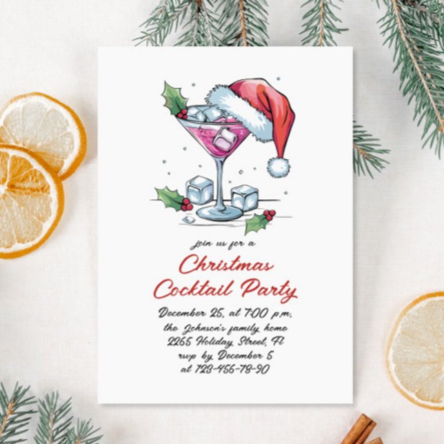 Invitación Fiesta de cócteles de Navidades caprichosos de man (Subido por el creador)