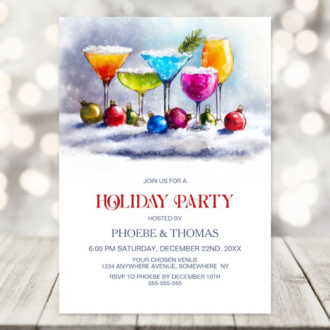 Invitación Fiesta de cócteles de vacaciones (Subido por el creador)