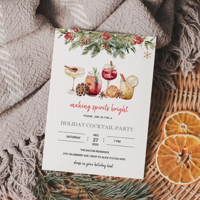 Invitación Fiesta de cócteles de vacaciones (Subido por el creador)