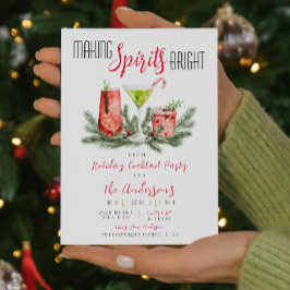 Invitación Fiesta de cócteles de vacaciones haciendo brillant