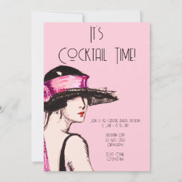 Invitación Fiesta de cócteles del Chica de Flapper