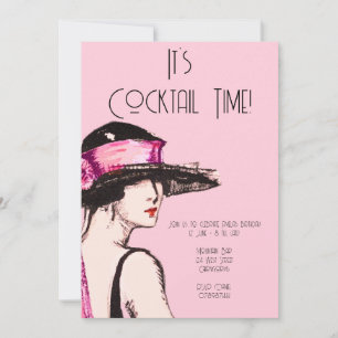 Invitación Fiesta de cócteles del Chica de Flapper