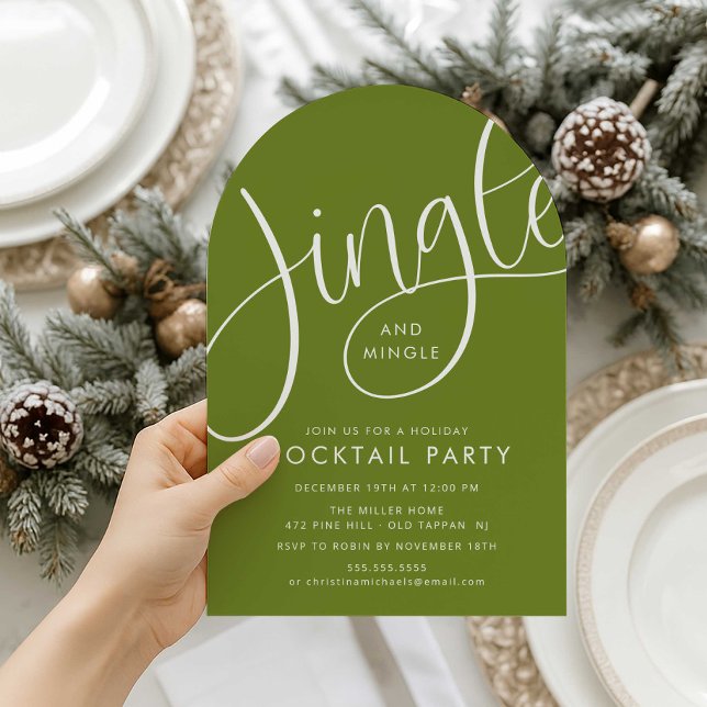 Invitación Fiesta de cócteles del feriado de Jingle y Mingle (Subido por el creador)