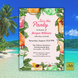 Invitación Fiesta de cócteles del patio trasero de verano de 