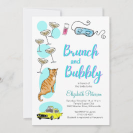 Invitación Fiesta de cócteles Glam Retro Ducha de Novias de H