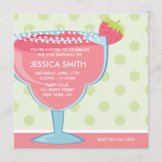 Invitación Fiesta de cócteles Margarita Rosa