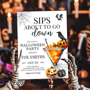 Invitación Fiesta de cócteles Martini Halloween