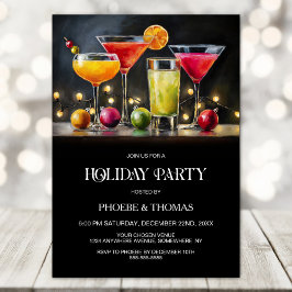 Invitación Fiesta de cócteles navideños