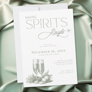 Invitación Fiesta de Cócteles Navideños Making Spirits Bright