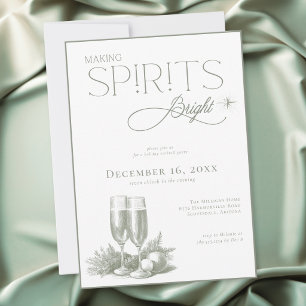Invitación Fiesta de Cócteles Navideños Making Spirits Bright