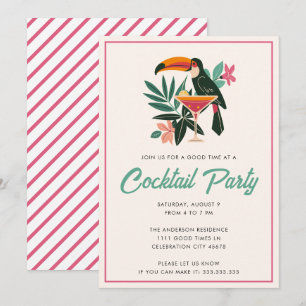 Invitación Fiesta de Cócteles Tropicales en el Patio Trasero 