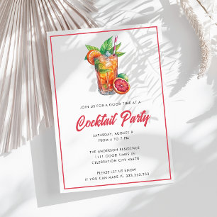 Invitación Fiesta de cócteles tropicales en el patio trasero 