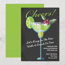 Invitación Fiesta de cócteles verdes de Año Nuevo personaliza