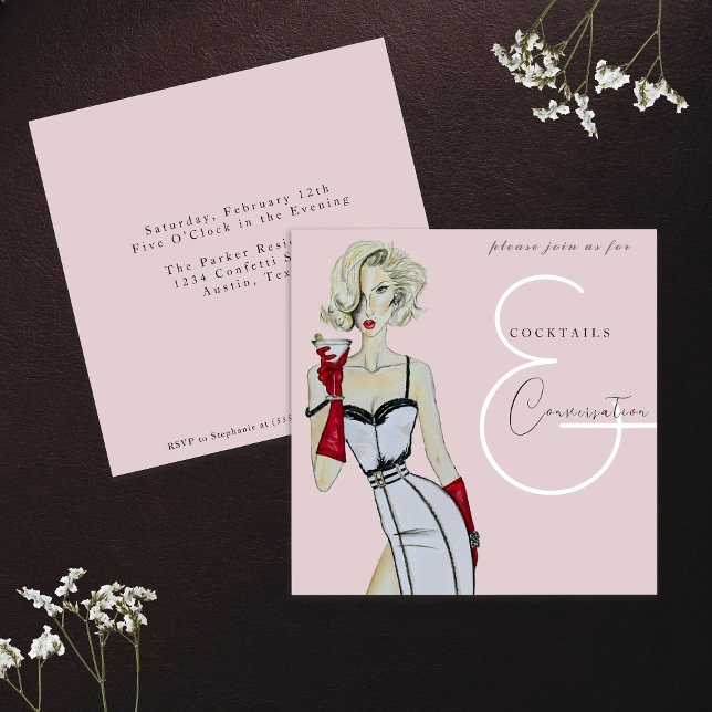 Invitación Fiesta de cócteles y conversación Modern Vintage  (Subido por el creador)