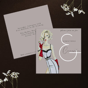 Invitación Fiesta de cócteles y conversación Modern Vintage