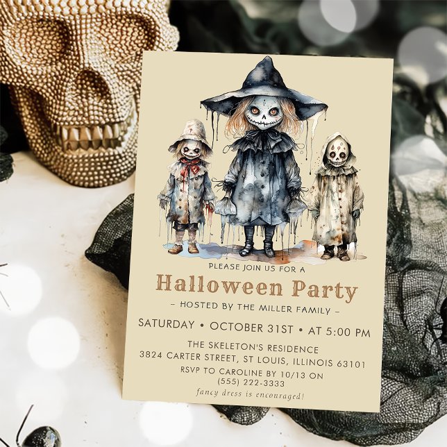 Invitación Fiesta de Cócteles y Disfraces de Halloween (Subido por el creador)