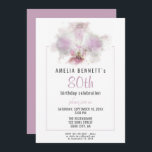Invitación Fiesta de color de agua rosa Orquídea 80 cumpleaño<br><div class="desc">Pink Orchid Watercolor Floral 80th Birthday Party Invitación. El diseño tiene una hermosa orquídea de acuarela digital rosa. Elegante fiesta de cumpleaños floral para una mujer que está celebrando su cumpleaños número 80.</div>