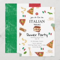 Fiesta de comida italiana Pizza y Pasta
