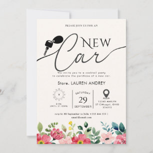 Invitación Fiesta de Compra de Coche Nuevo Moderno y Elegante