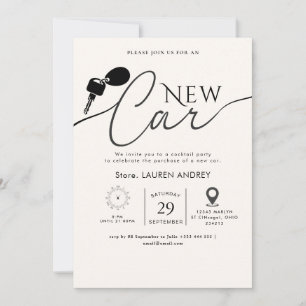 Invitación Fiesta de Compra de Coche Nuevo Moderno y Elegante