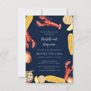 Invitación Fiesta de compromiso Boil Seafood antes de casarme