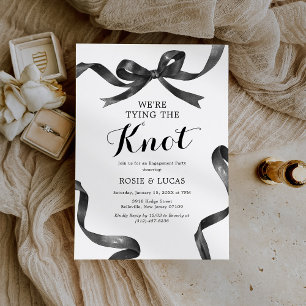 Invitación Fiesta de compromiso Bow We're Tying The Knot