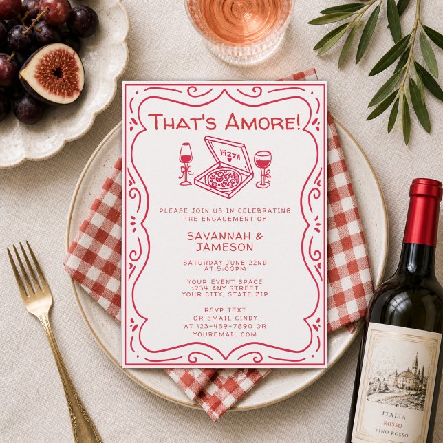 Invitación Fiesta de Compromiso Caprichosa Dibujada a Mano 'T (Subido por el creador)