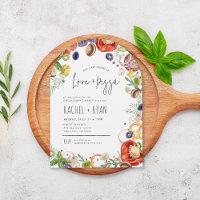 Fiesta de compromiso de amor y pizza a la moda