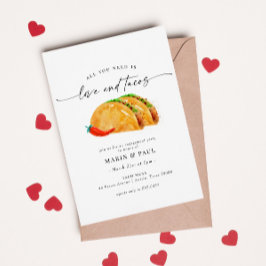Invitación Fiesta de compromiso de amor y tacos