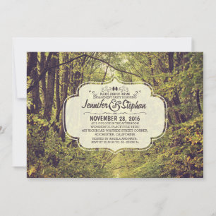 Invitación fiesta de compromiso de avenida arbolada inspirada