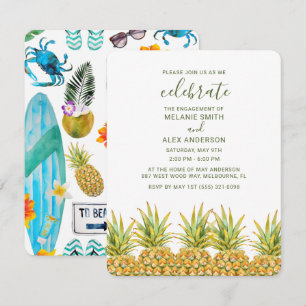 Invitación Fiesta de compromiso de barbacoa al aire libre de