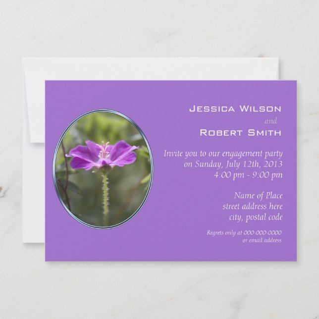 Invitación fiesta de compromiso de barbacoa al aire libre de  (Anverso)