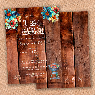Invitación Fiesta de compromiso de barbacoa para parejas de m