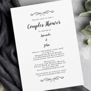 Invitación Fiesta de compromiso de boda de ducha de parejas N