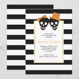 Invitación Fiesta de compromiso de boda de Halloween de la pa