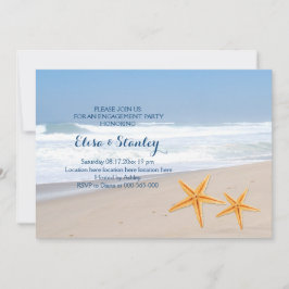 Invitación Fiesta de compromiso de boda en la playa de verano