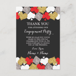Invitación Fiesta de compromiso de boda Vegas Casino Gracias