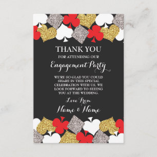 Invitación Fiesta de compromiso de boda Vegas Casino Gracias