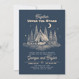 Invitación Fiesta de Compromiso de Camping Caprichoso Bajo la
