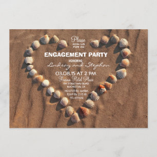 Invitación fiesta de compromiso de caseríos en la playa