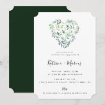 Fiesta de compromiso de corazón de color de agua v