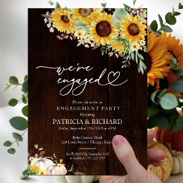 Invitación Fiesta de Compromiso de Girasol Calabaza Estamos C