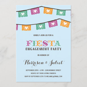 Invitación Fiesta de compromiso de la fiesta el de la