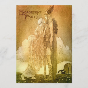 Invitación Fiesta de compromiso de la mitología nórdica perso