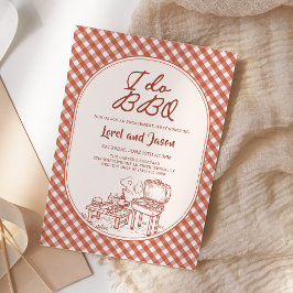 Invitación Fiesta de compromiso de la pareja de I Do BBQ
