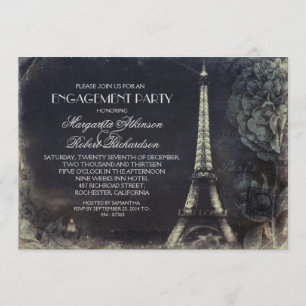 Invitación Fiesta de compromiso de la torre Eiffel de París