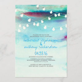 Invitación fiesta de compromiso de las cadenas de playa de co