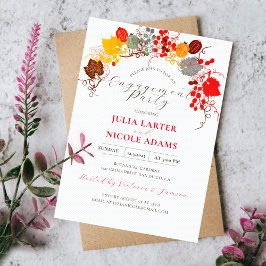 Invitación Fiesta de compromiso de las uvas de Berry de Flora