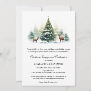 Invitación Fiesta de Compromiso de Navidad en País de las Mar