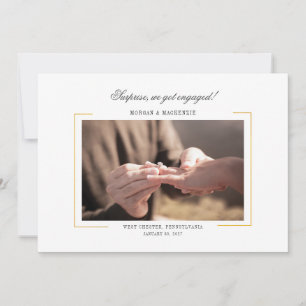 Invitación Fiesta de Compromiso de Parejas de Foto Moderna